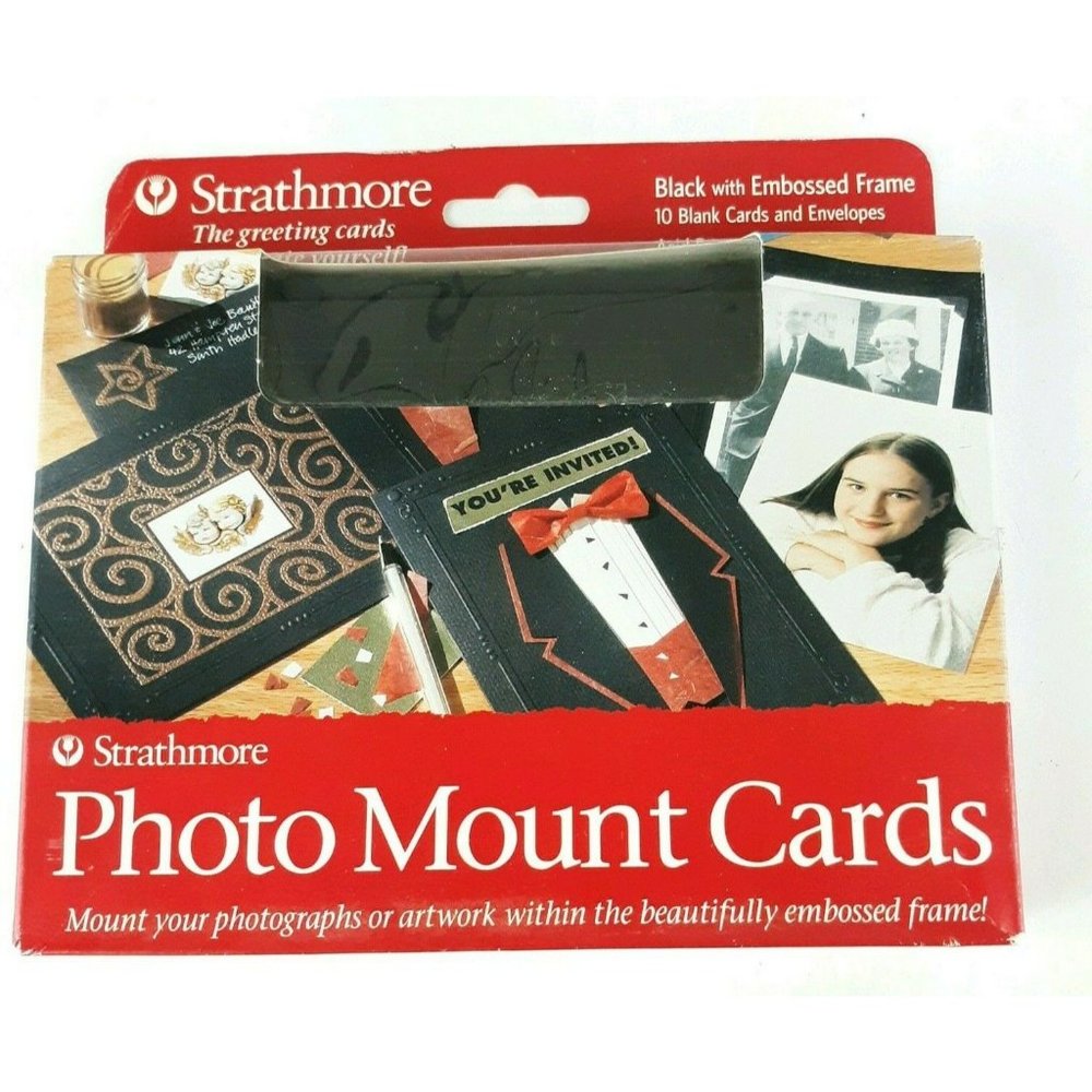 Strathmore Cards Envelopes 5 X 6 Black Embossed